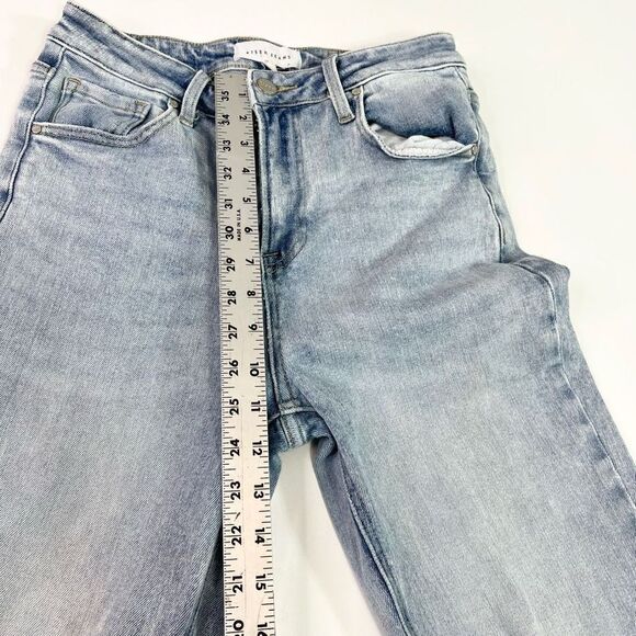 Risen Kendra Jeans Womens 28 Blue High Rise Waist Distressed Straight Denim - Picture 5 of 10